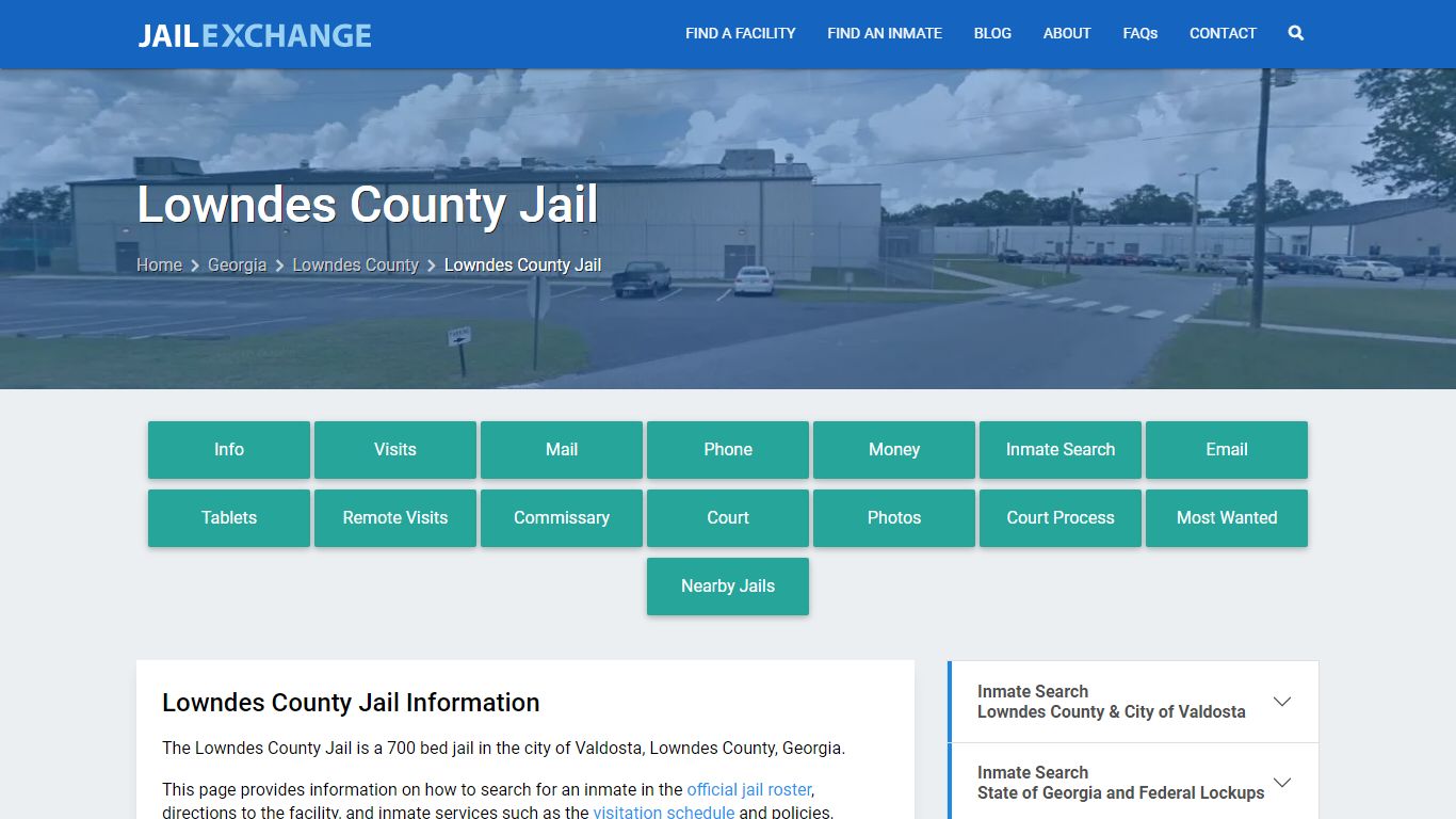 Lowndes County Jail, GA Inmate Search, Information